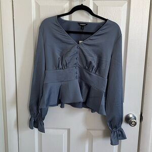 Express Blue Blouse